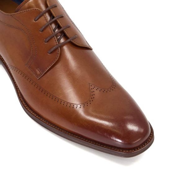 Dune Sheath Leather Men's Tan Oxford Shoes - Image 5