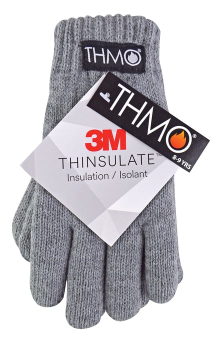 Guantes de invierno para niños con Thinsulate | THMO | Guantes térmicos de punto para niños y niñas - Gris - Image 2