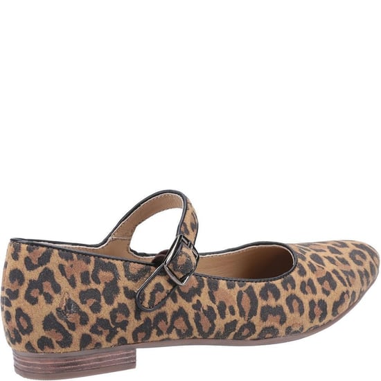 Hush Puppies Womens/Ladies Melissa Leopard Suede Mary Janes (Brown/Black) - Image 2