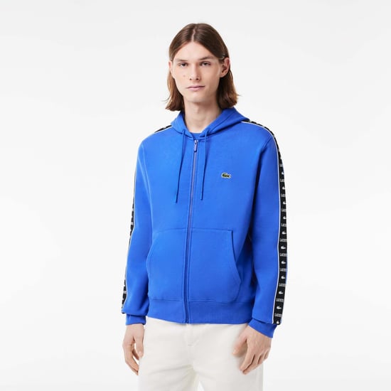 Men's Lacoste Zipped Jogger Hoodie in Blue
