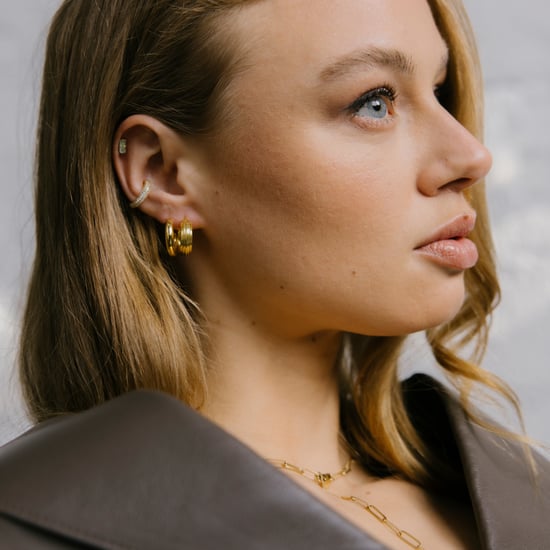 NOELANI Creoles for ladies, sterling silver 925 gold plated