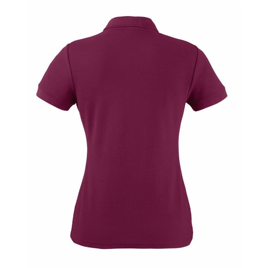 Fruit Of The Loom Womens Lady-Fit 65/35 Short Sleeve Polo Shirt (Burgundy) - Image 2