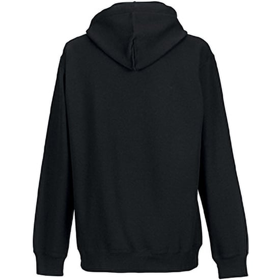 Russell Colour Mens Hooded Sweatshirt / Hoodie (Black) - Image 2