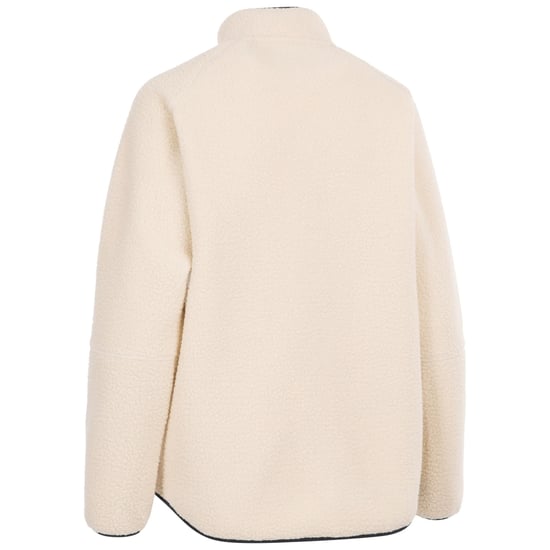 Trespass Womens/Ladies Quake Leather Trim Fleece Jacket (Ghost) - Image 2