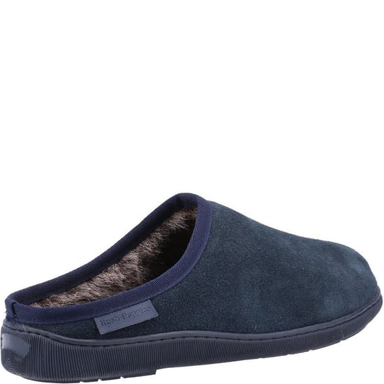 Hush Puppies Mens Ashton Suede Slippers (Navy) - Image 2