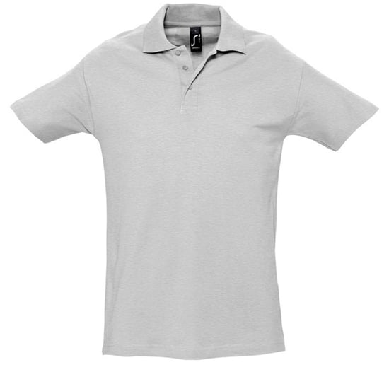 SOLS Mens Spring II Short Sleeve Heavyweight Polo Shirt (Ash) - Image 1
