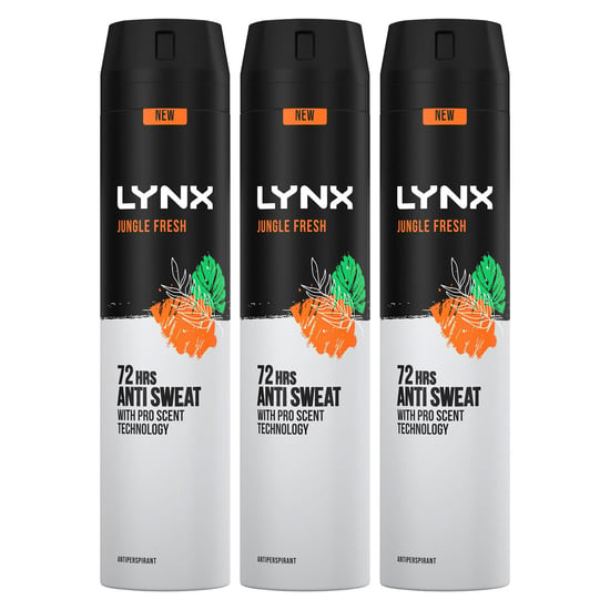 Lynx XXL Jungle Fresh Antiperspirant 72H Sweat Protection Deodorant 250ml, 3pack