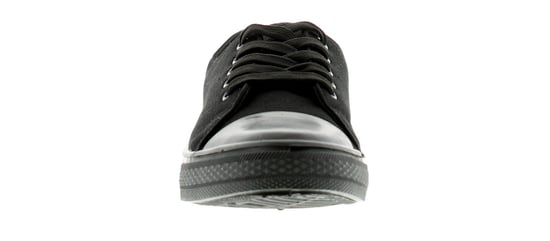 New Ladies/Womens Black Fashionable Lace Up Canvas Pumps/Shoes.