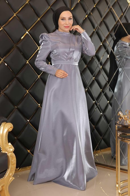 ElbiseEmbroidered Dress with Draped Bodice
