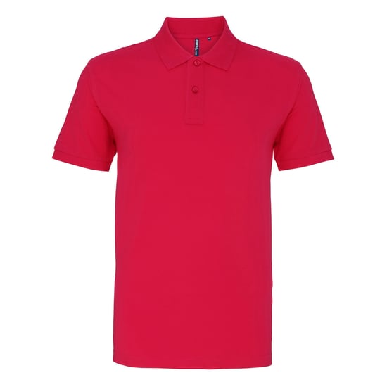 Asquith & Fox Mens Plain Short Sleeve Polo Shirt (Hot Pink)