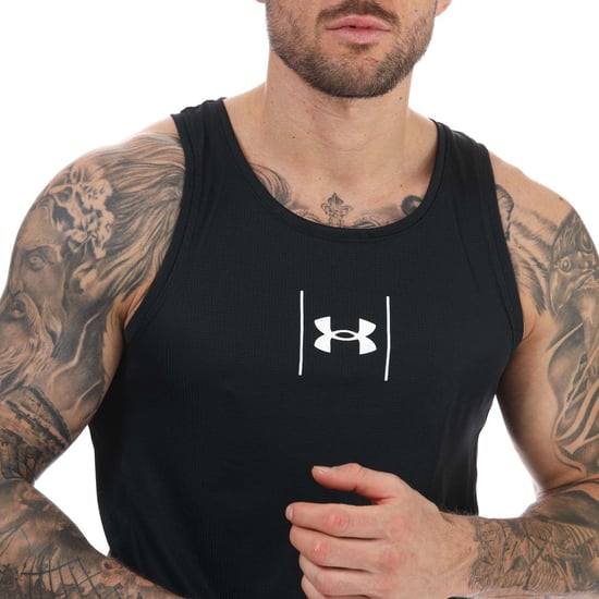Chaleco de choque UA Speed Stride para hombre de Under Armour en negro - Image 5