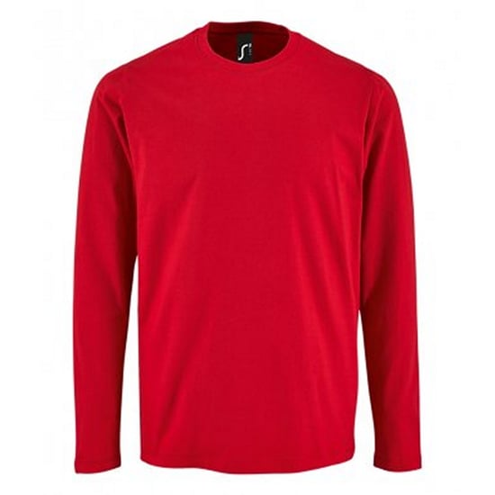 SOLS Mens Imperial Long Sleeve T-Shirt (Red) - Image 1