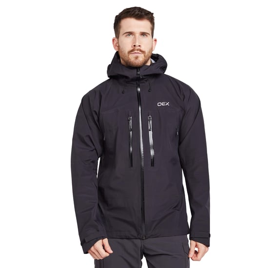 OEX Men's Tirran Waterproof Athletic Fit Jacket with Adjustable Hood, Hiking Raincoat