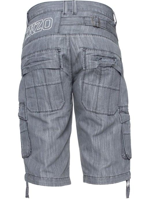 Pantalones cortos vaqueros Enzo Cargo Combat para hombre - Image 5