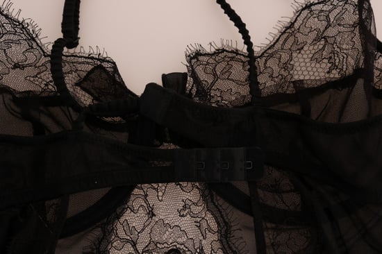 Camisa de seda negra con encaje para mujer de Dolce & Gabbana - Image 4