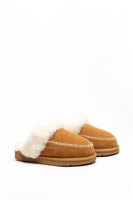 Osprey London Women's 'The Celeste' Chestnut Suede Slipper - Image 3