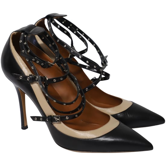 Valentino Grommet Studded Pumps in Black Leather - Image 3