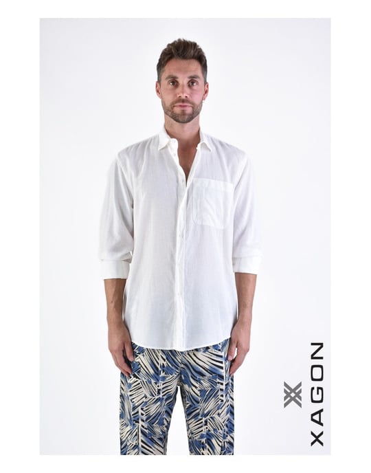 Xagon Camisa Manica del hombre Blanco - Image 3