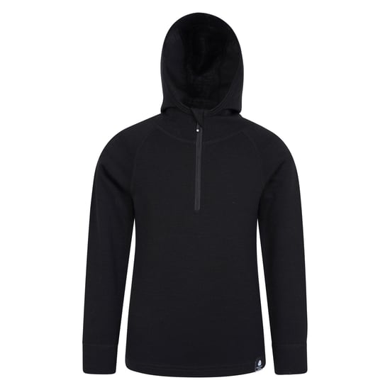 Mountain Warehouse Childrens/Kids Merino Wool Hoodie (Black)