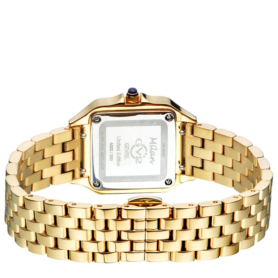 Reloj GV2 Milan para mujeres con esfera plateada de acero inoxidable IPYG. - Image 3