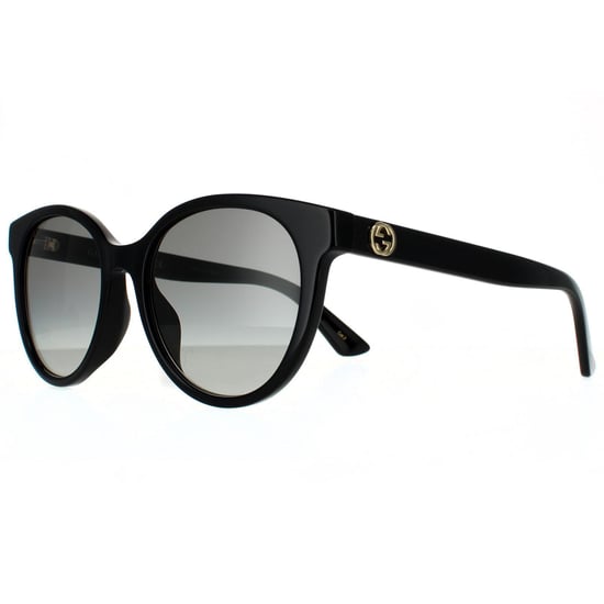 Gafas de sol redondas para mujer en negro con degradado gris de Gucci - Image 2