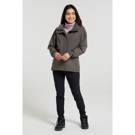 Mountain Warehouse Womens/Ladies Thunderstorm II 3 in 1 Waterproof Jacket (Khaki Green) - Image 1
