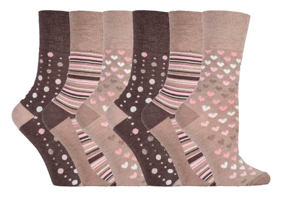 Tienda de Calcetines Gentle Grip - 6 Pares de Calcetines de Bambú No Elásticos para Mujer - SOLRM34 - Image 1