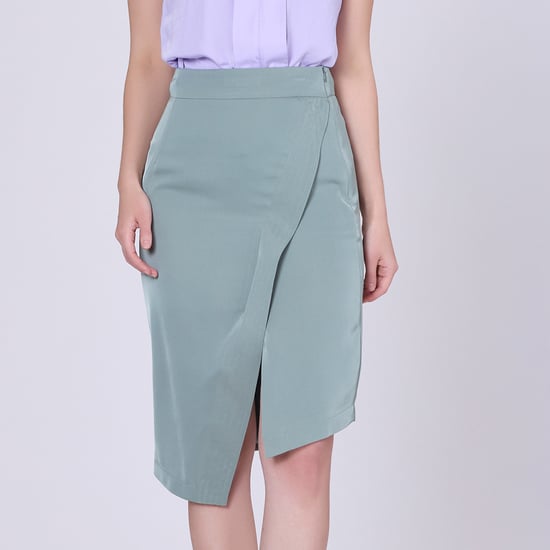 Asymmetric crossed panel skirt - Image 4