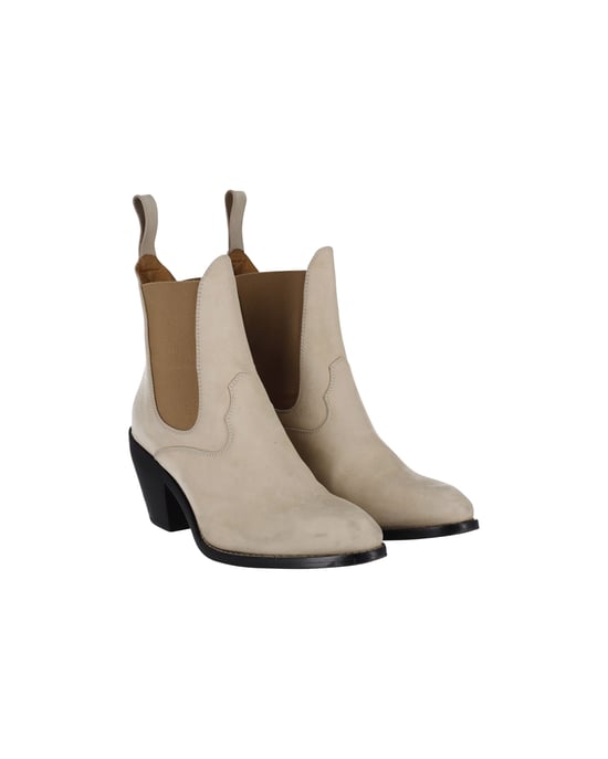 Chloé Ankle Boots in Beige Suede - Image 4