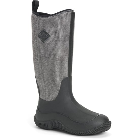 Muck Boots Hale Rubber Black W/ Fuzzy Herringbone Wellington Boots - Image 1