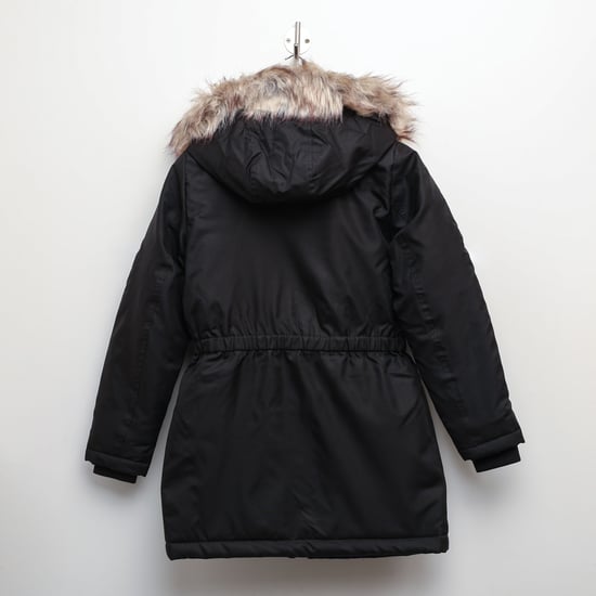 Abrigo de Invierno Iris Solo para Mujeres en Negro - Image 2