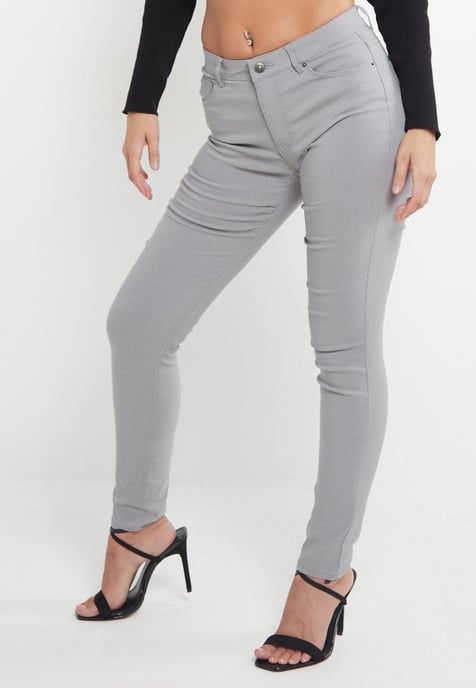 MYT Chinos ajustados y superelásticos para mujer, color gris - Image 4