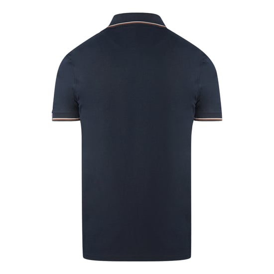 Polo azul marino con logo de marca Aquascutum - Image 2