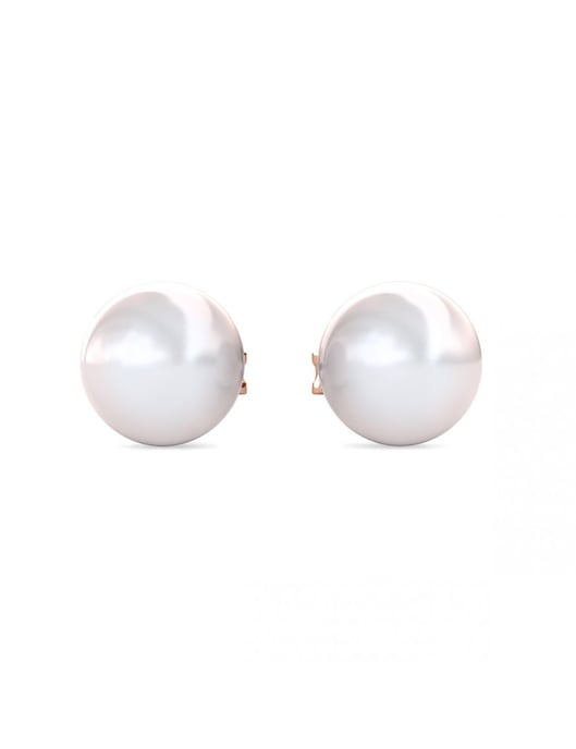 Pendientes de Perlas Luna Llena - Oro Rosa y Cristal - Image 3