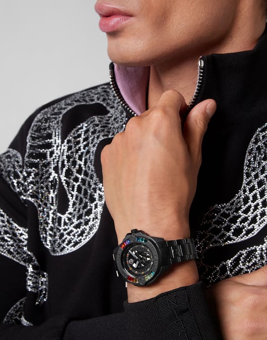 Philipp Plein The $kull Unisex's Black Watch PWNAA0522