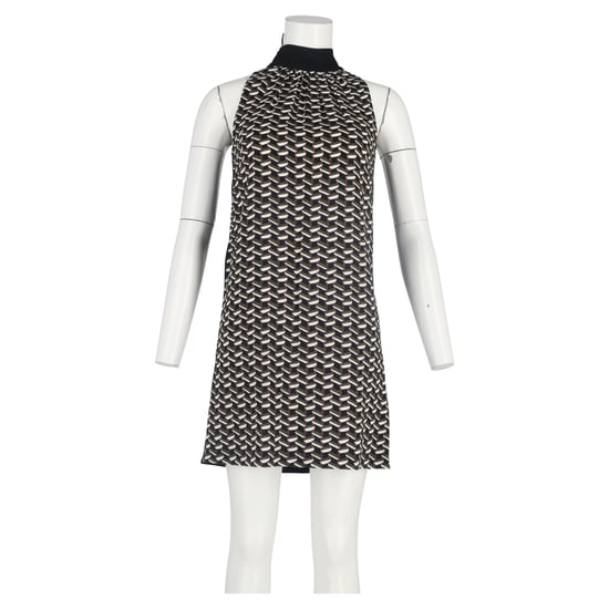 Prada Printed Mini Back Ribbon Dress in Multicolor Viscose - Image 4
