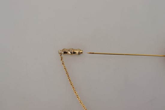Broche de mujer en plata esterlina 925 con cadena de cristal en tono dorado de Dolce & Gabbana - Image 5