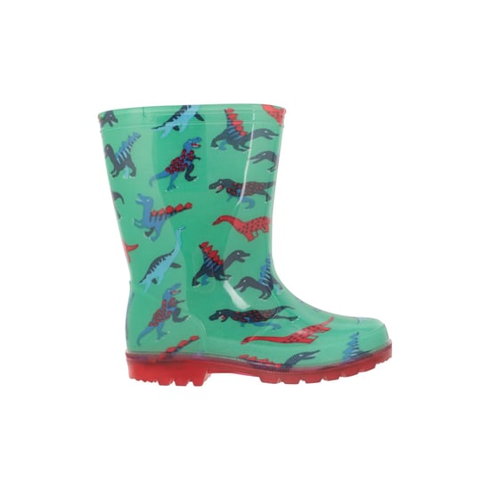 Mountain Warehouse Childrens/Kids Splash Dinosaur Light Up Wellington Boots (Green)