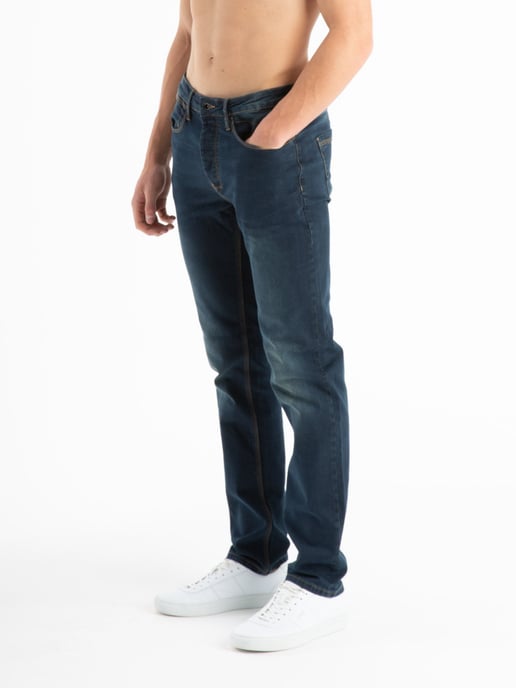 Men's Luke 1977 Freddie Fast Slim Straight Fit Jeans in Blue - Image 1