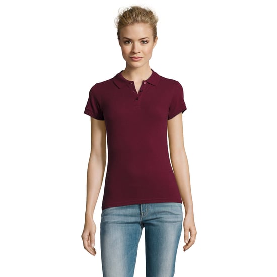 SOLS Womens/Ladies Perfect Polo Shirt (Burgundy) - Image 1