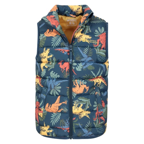 Mountain Warehouse Childrens/Kids Rocko Dinosaur Padded Gilet (Green) - Image 5