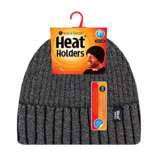 3.6 tog Fleece Lined Mens Thermal Turn Over Cuff Winter Beanie Hat - Image 2