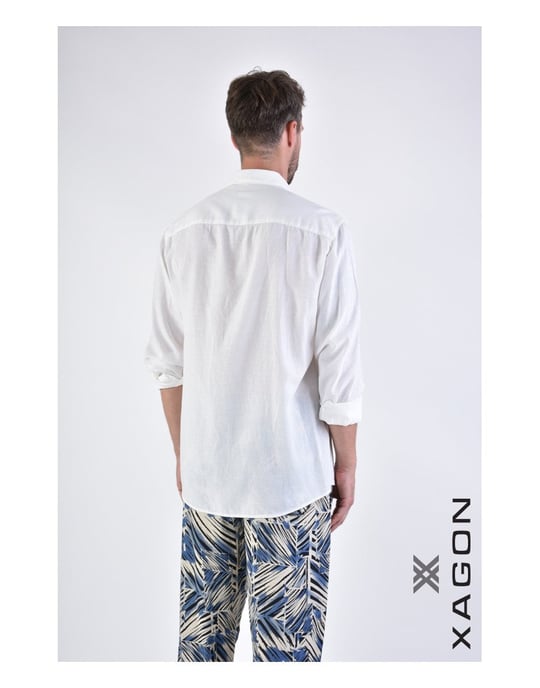 Xagon Camisa Manica del hombre Blanco - Image 4