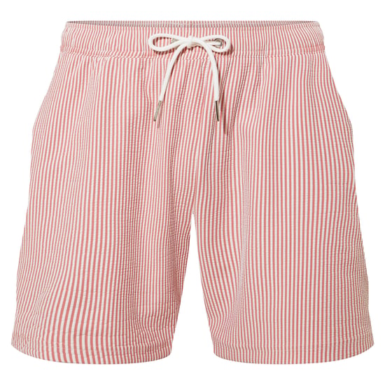 Micah Mens Shorts Washed Red Stripe
