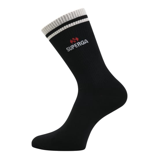 Superga Unisex Adult Ribbed Knitted Socks (Pack of 3) (Black) - Image 4