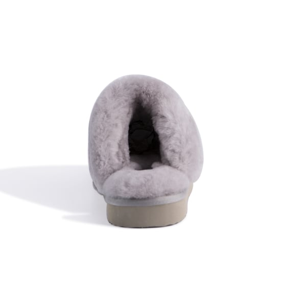 Aus Wooli "Sydney" Australia Sheepskin Wool Slippers, Light Grey