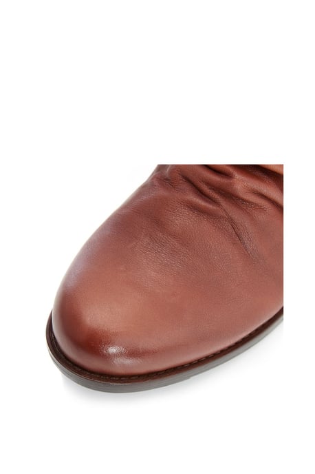 'Kaiit' Tan Leather Ankle Boots