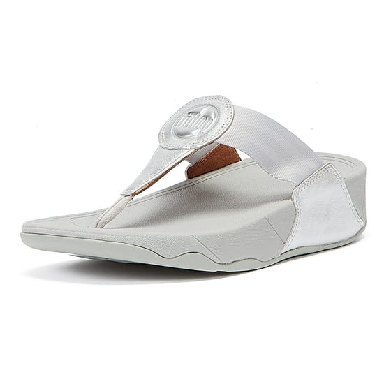 Fitflop Walkstar Toe Post Womens Silver Sandals - Image 3