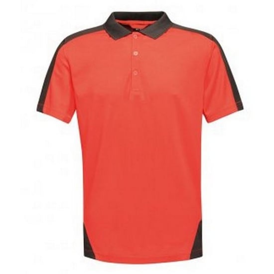 Regatta Contrast Coolweave Pique Polo Shirt (Classic Red/Black)