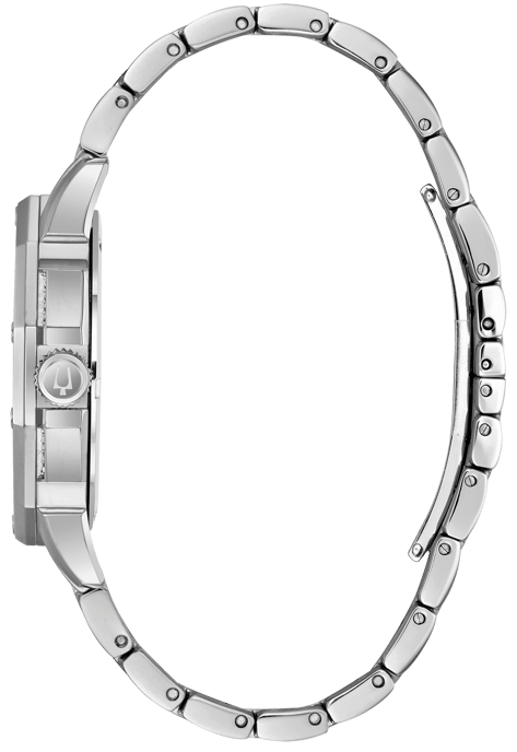 Bulova Crystal Men's Silver Watch 96C134 - Image 2